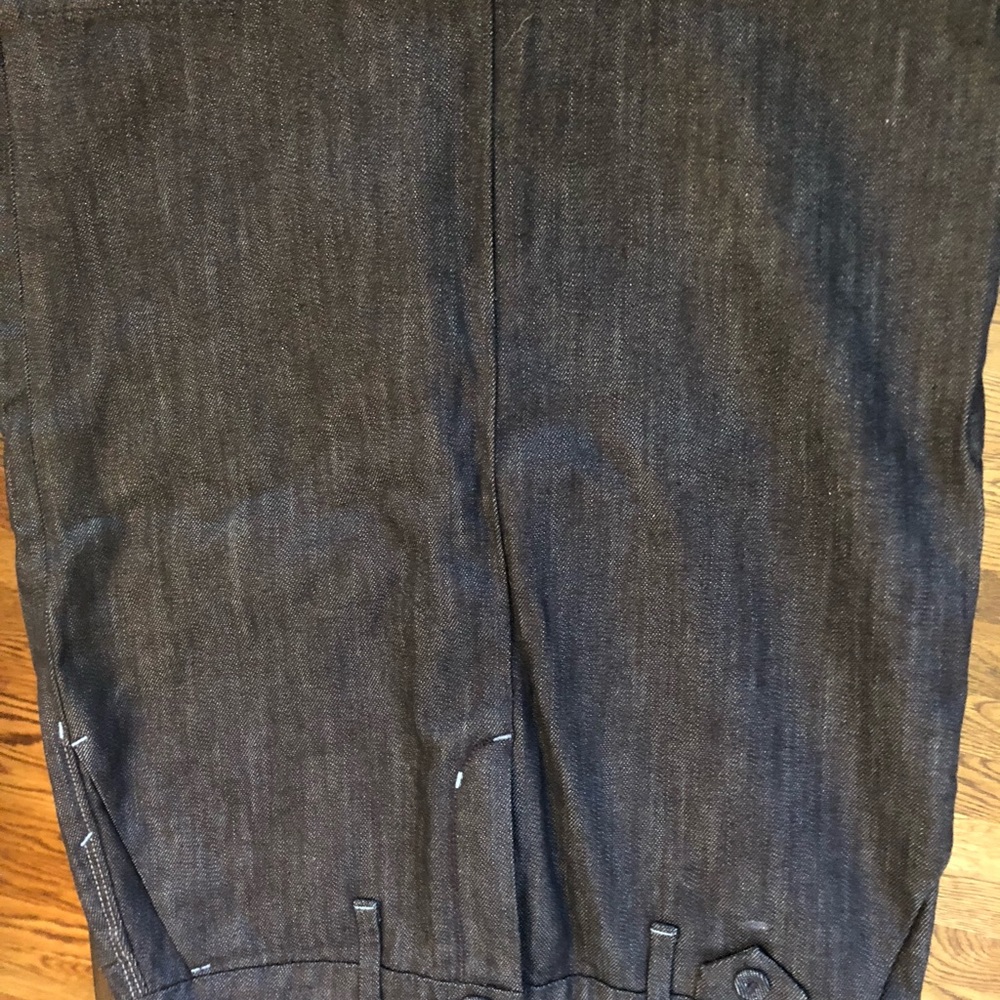 Jean knee length skirt